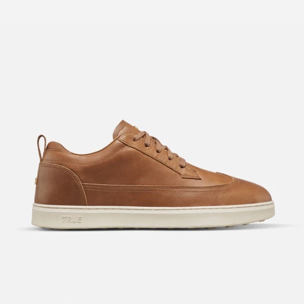 TRUE Linkswear FS-TOUR Lifestyle Golf Shoe Brown Leather Lace Up Size 13